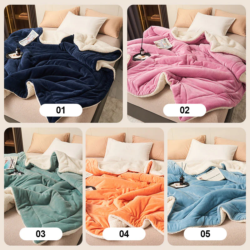 🔥[Winter Gift] Double Layer Thickened Lamb Plush Blanket