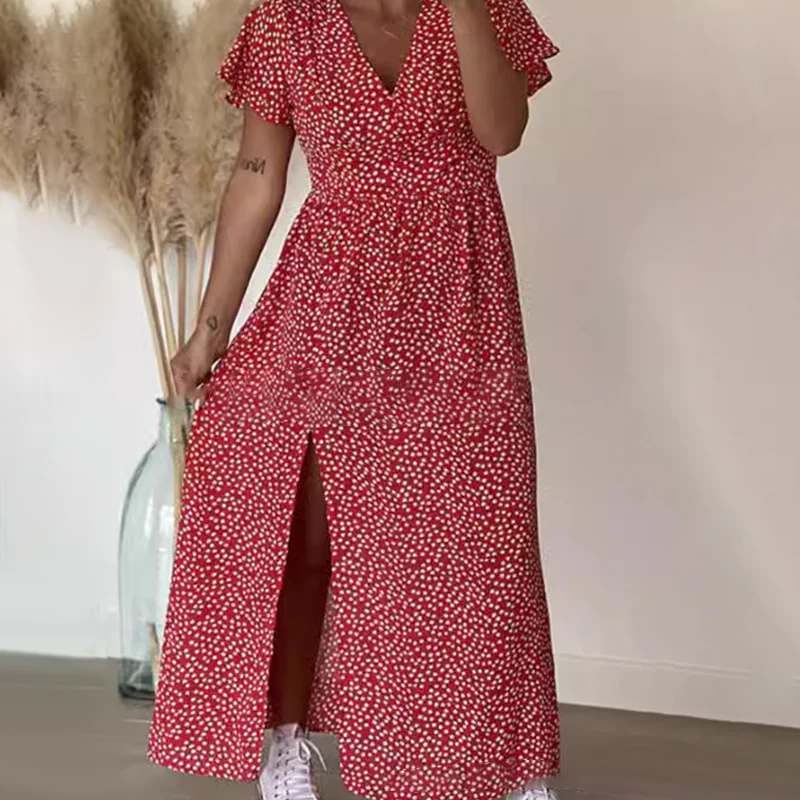 🌹Women’s Sexy Printed Maxi Dress With Side Slits💃