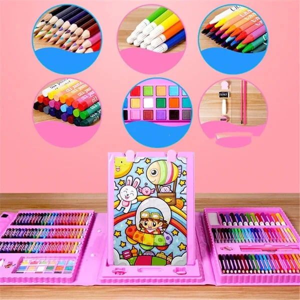 🎁Christmas Gift 🎄🎅🎨 50% OFF HOT PROMOTION! ✨ Deluxe 6-in-1 Art Creativity Set - Includes Drawing Tools & 12 Colors for Kids' Creative Development 🧑‍🎨🌟