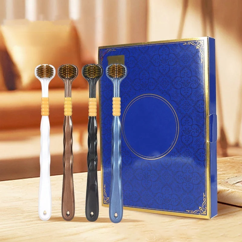 Three-head multi-angle cleaning toothbrush to ensure your oral safety