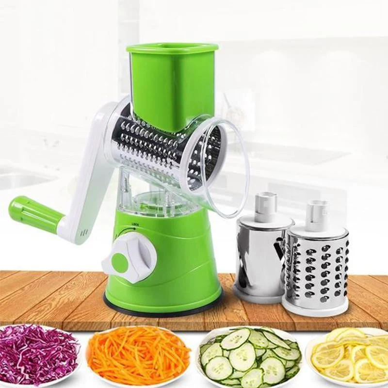 🔥kitchen Artifact🔥3 in 1 Rotary Cheese Grater Vegetable Slicer