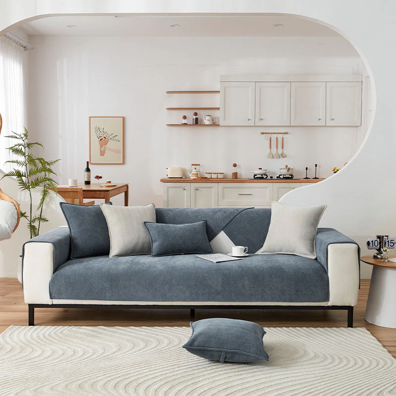 🔥Herringbone Chenille Fabric Furniture Protector Sofa Cover