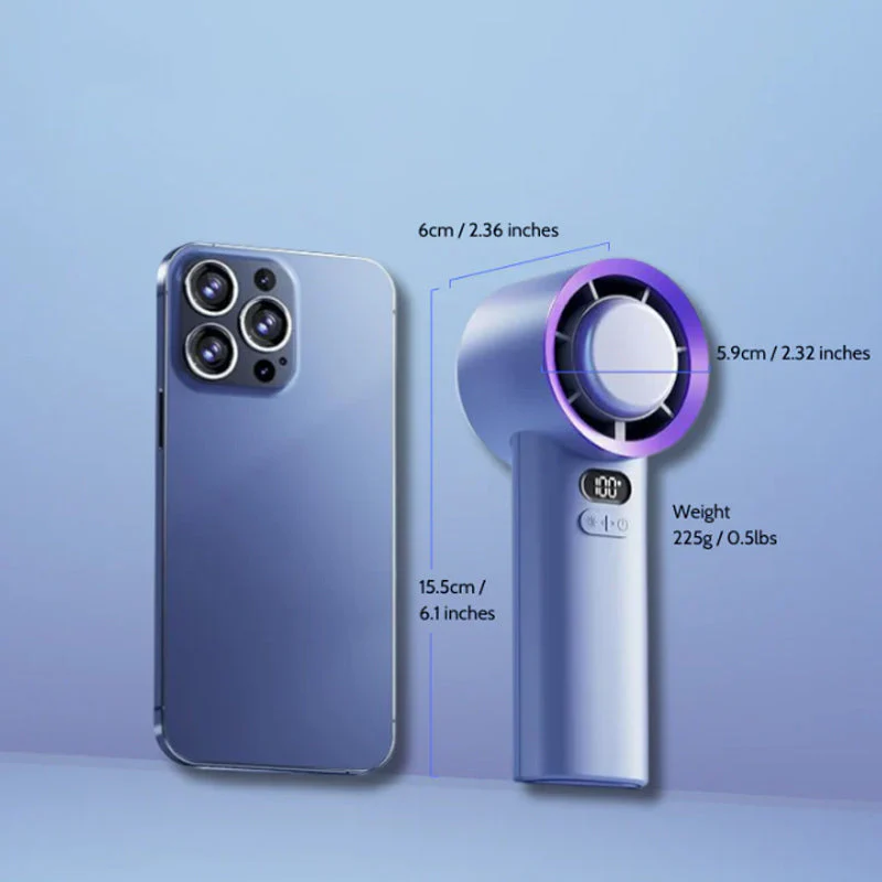 🔥Free Shipping-HOT SALE 50% OFF🔥Portable Handheld Fan,Speed(1-100) Adjustable Turbo Mini Fan