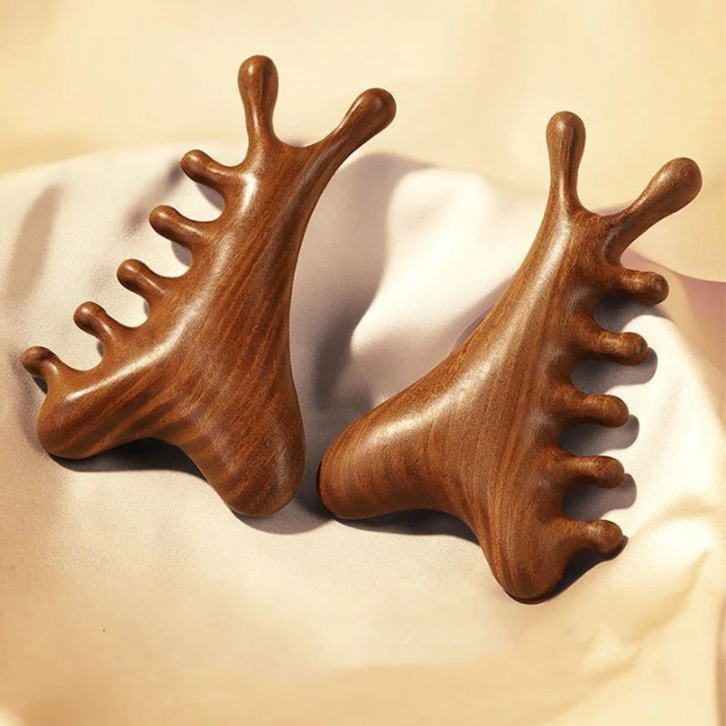 🥳New Year Specials🥳4-in-1 Wooden Scalp Massage Comb Gua Sha Tool