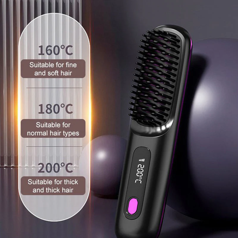 🔥Summer Hot Sale 49% Off🔥Wireless Ceramic Heating Hair Straightening Comb