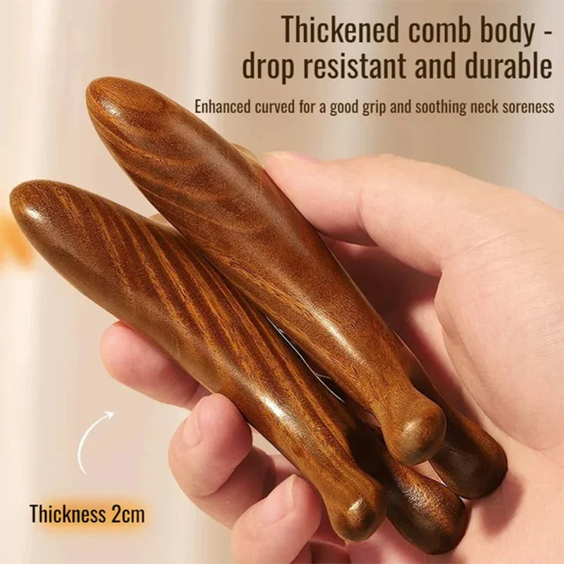 🥳New Year Specials🥳4-in-1 Wooden Scalp Massage Comb Gua Sha Tool