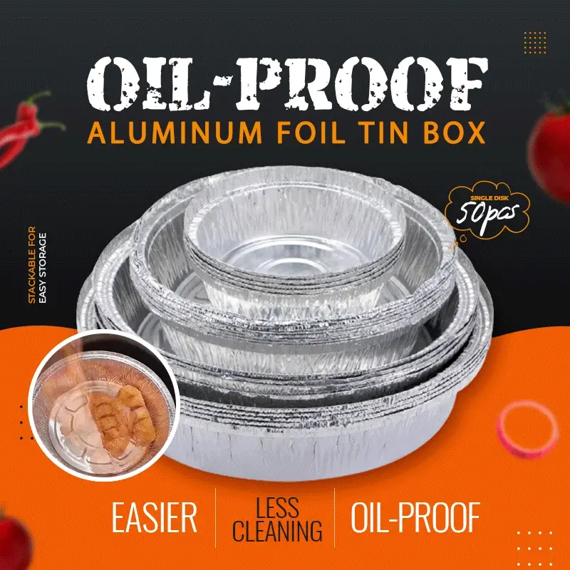 🔥Hot Sale - 50% OFF🔥Oil-Proof Aluminum Foil Tin Box