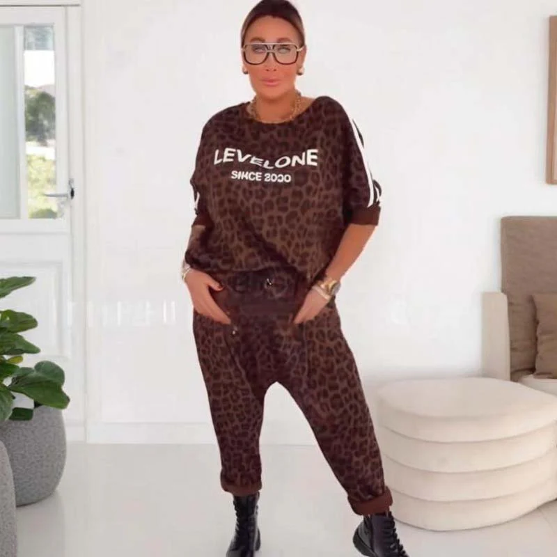 🔥【S-5XL】 Women's Chic Leopard Print Co-ord Set🐆 – Versatile for Daily & Party Looks👖