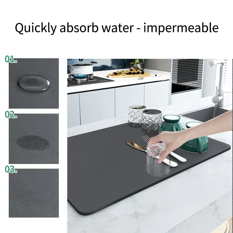 🔥30% OFF TODAY🔥Kitchen Super Absorbent Draining Mat