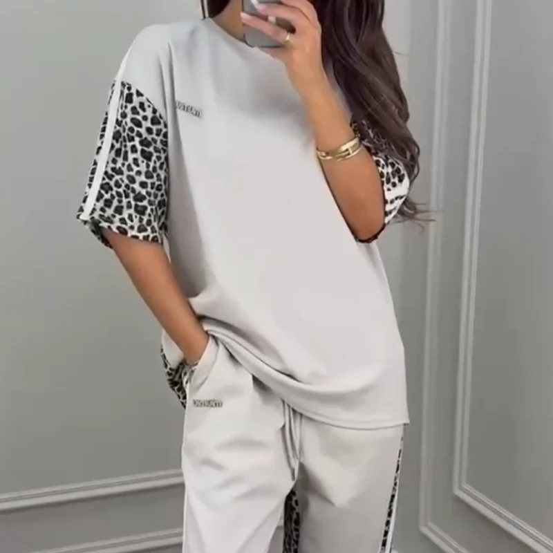 🌺New for Summer 2025! Leopard print patchwork set🌺