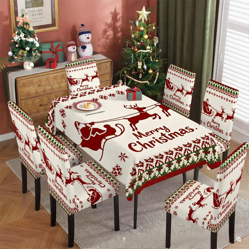 🦌Christmas Early Bird Special🎄Joyful Festive Classic Christmas Tablecloth