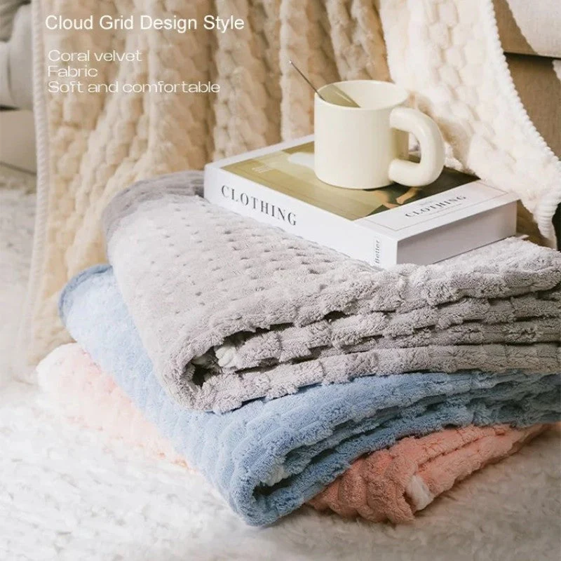 🔥Clouds Coral Velvet Bath Towel