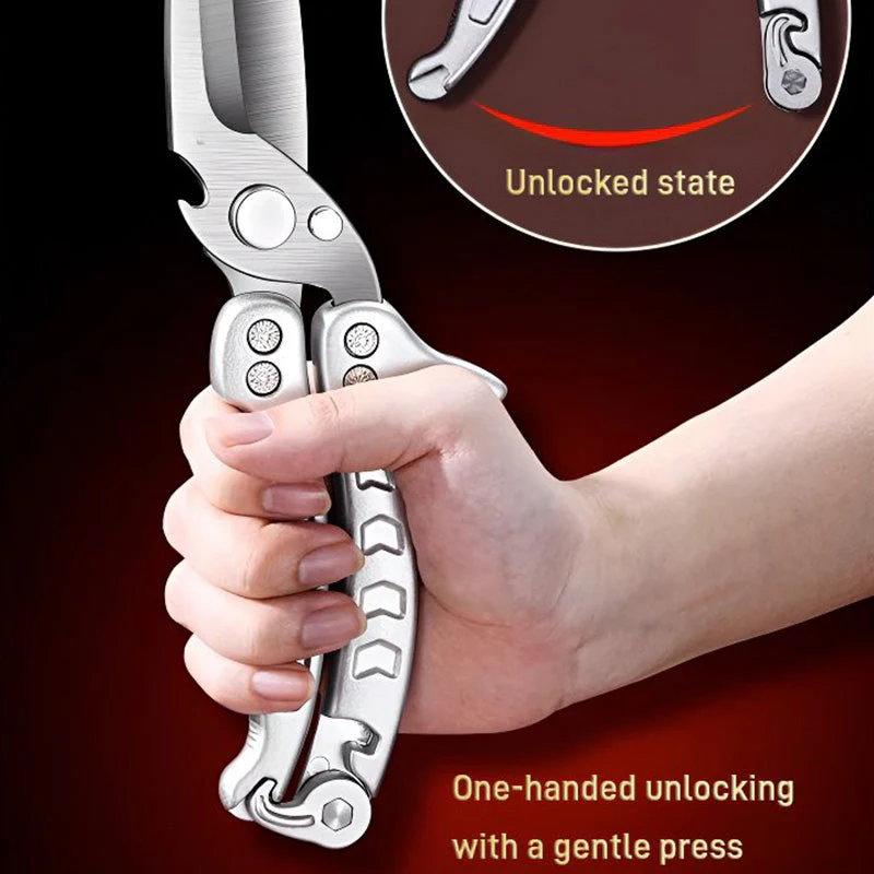 🎁Hot Sale 50% OFF⏳All-steel Multi-function Kitchen Scissors for Chicken and Meat Cutting