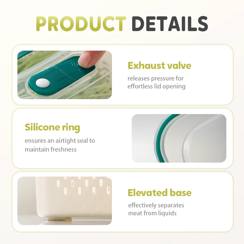 🔥Summer Hot Sale 50％ OFF💝2 in 1 Draining Fresh-Keep Food Container