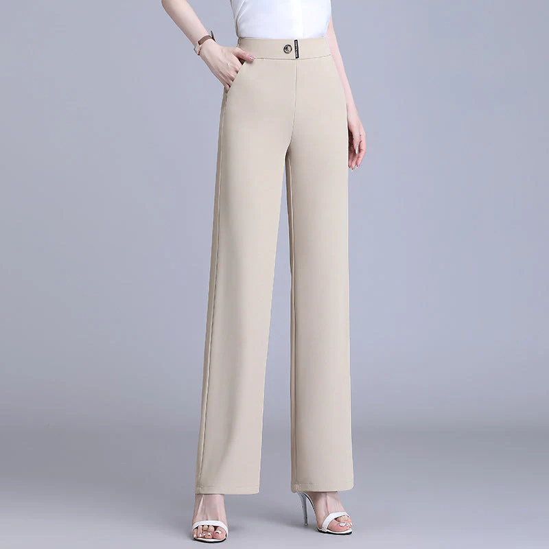 ✈️ Free Shipping📦High-waisted Flesh-concealing Thin Icy Narrow Straight-leg Pants