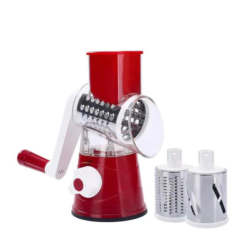 🔥kitchen Artifact🔥3 in 1 Rotary Cheese Grater Vegetable Slicer