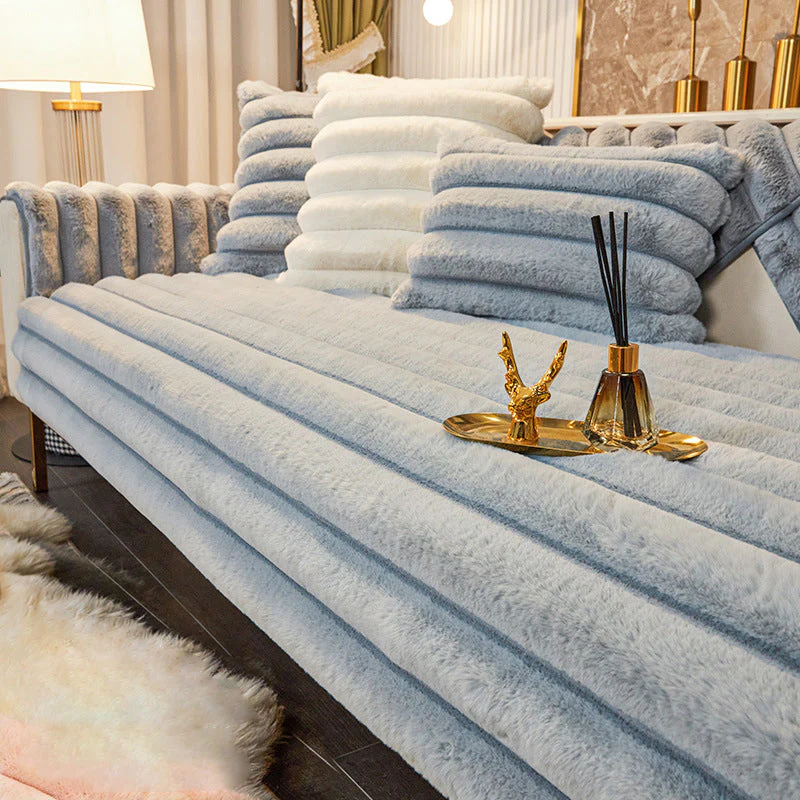 Rabbit Fur Non-Slip Plush Sofa Cover（50% OFF）