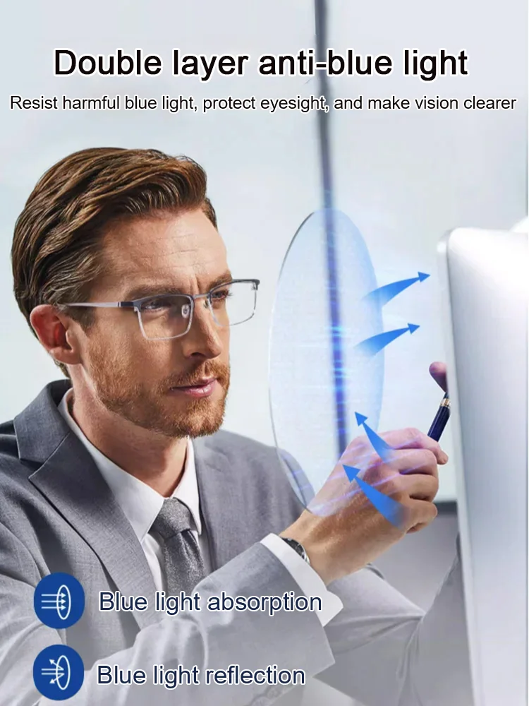 🔥Ultra Light Anti Blue Presbyopic Glasses(Comes with a Free Eyewear Case)