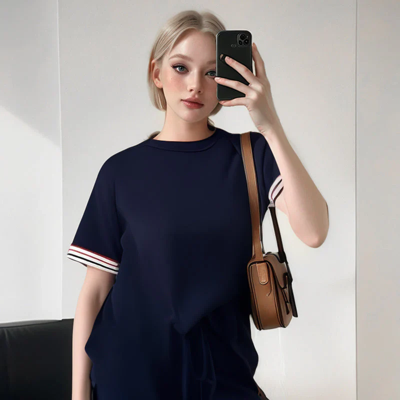 🌸Spring Specials🌸Side Stripe Short Sleeve T-Shirt & Wide Leg Joggers Set