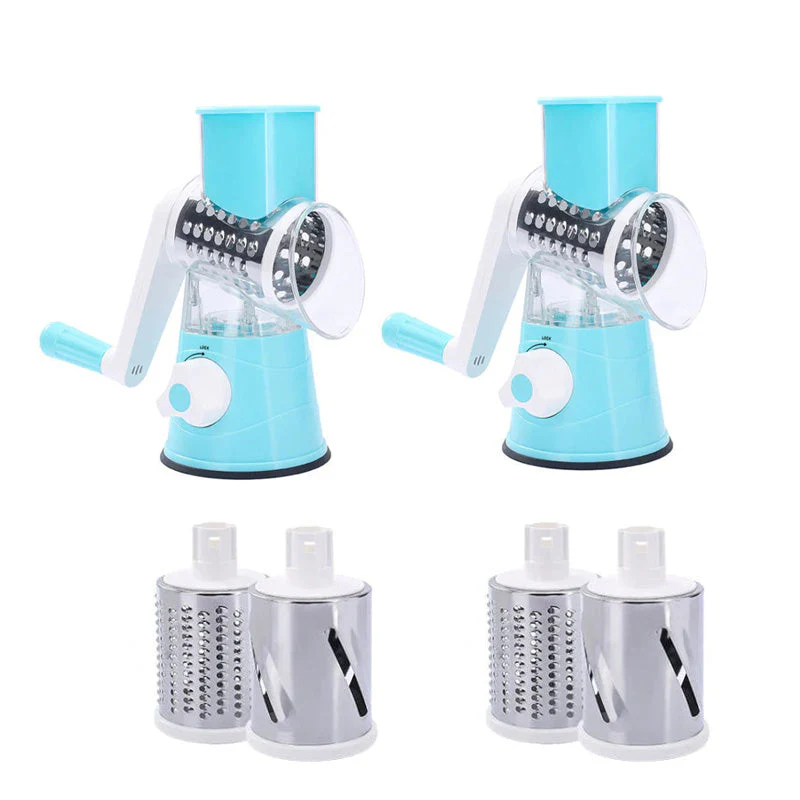 🔥kitchen Artifact🔥3 in 1 Rotary Cheese Grater Vegetable Slicer