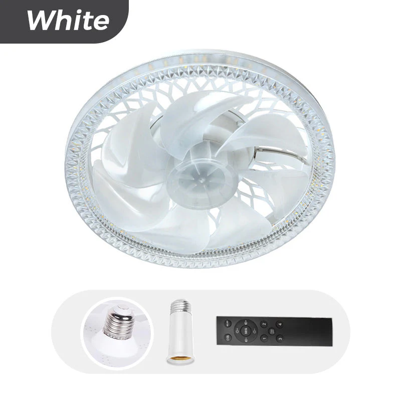 2-in-1 Mute Adjustable Fan Light with Remote Control for Bedroom