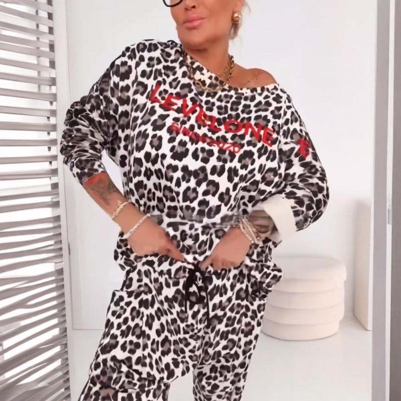 🔥【S-5XL】 Women's Chic Leopard Print Co-ord Set🐆 – Versatile for Daily & Party Looks👖