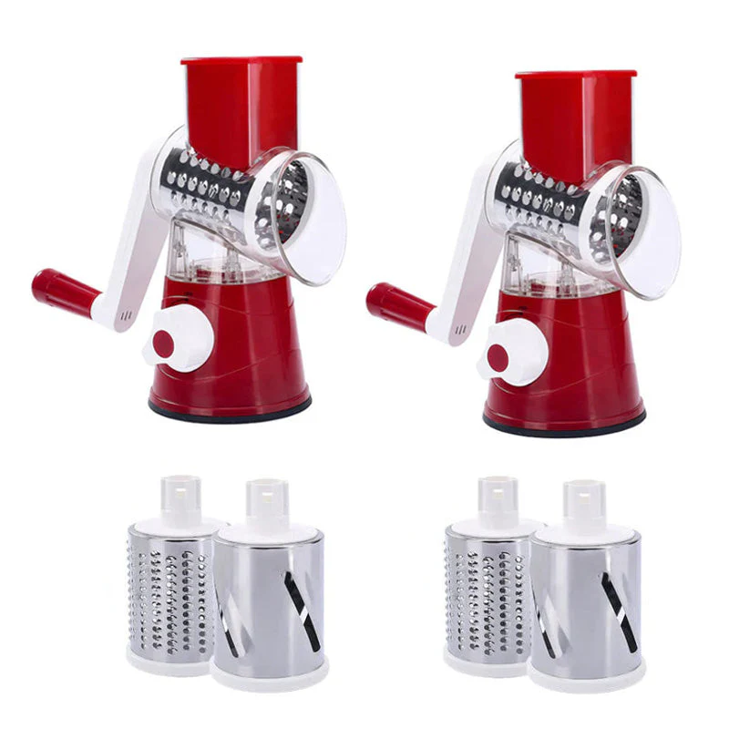 🔥kitchen Artifact🔥3 in 1 Rotary Cheese Grater Vegetable Slicer