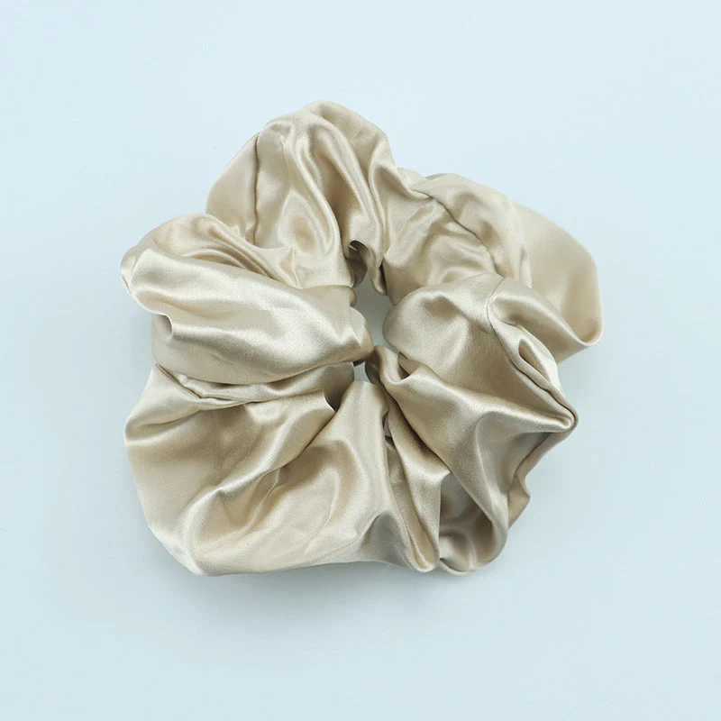 New Silk Large Intestine Loop Solid Bright Piggy Hair Loop Elastic Hair Rope Hair Loop Multiple Pack