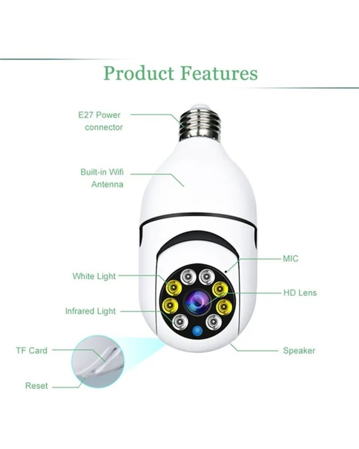 🔥2024  Hot Sale 40% off🔥Wireless Wifi Light Bulb Camera Security Camera
