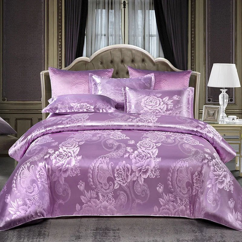 🔥Free shipping🔥 Luxury Satin Jacquard Bedding 4-pices-Set