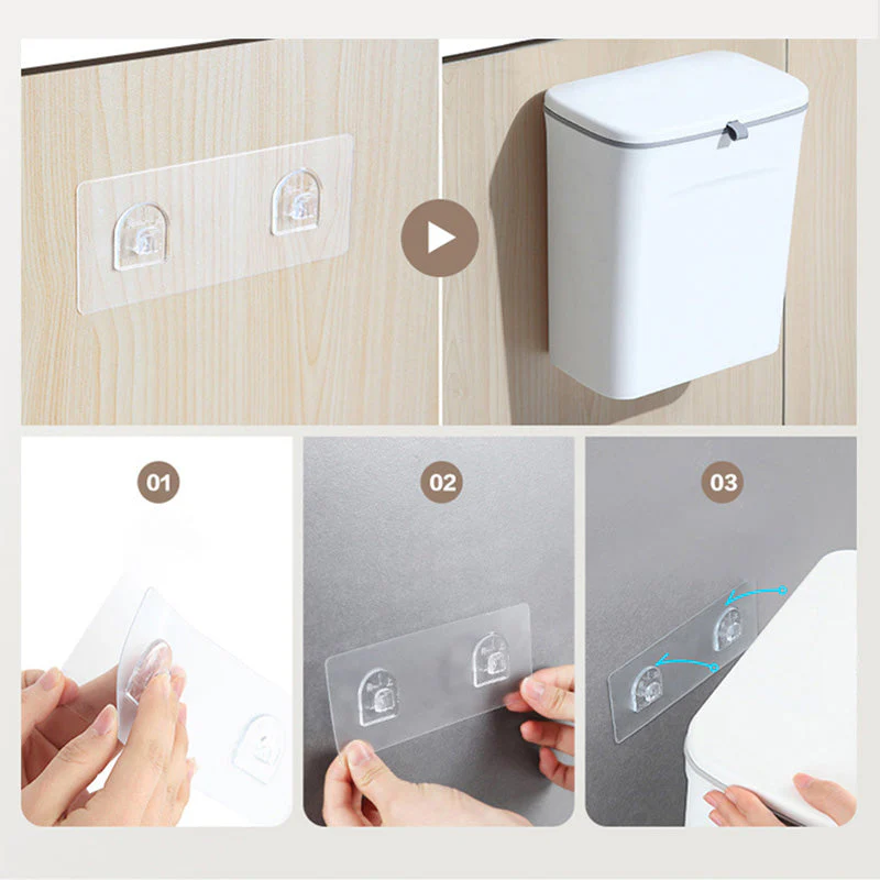 Kitchen Hanging Trash Can with Lid