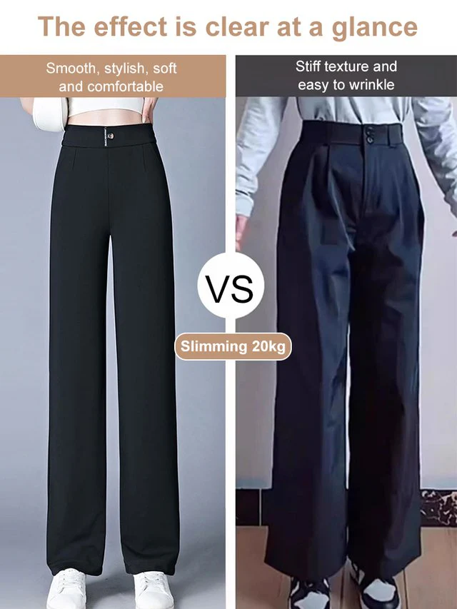 ✈️ Free Shipping📦High-waisted Flesh-concealing Thin Icy Narrow Straight-leg Pants