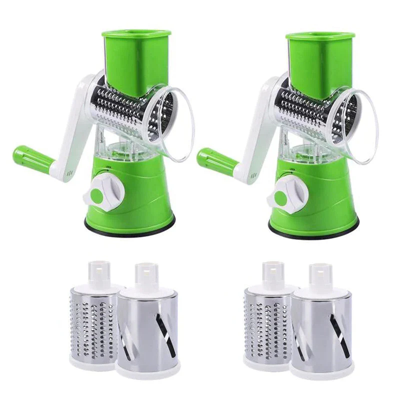 🔥kitchen Artifact🔥3 in 1 Rotary Cheese Grater Vegetable Slicer