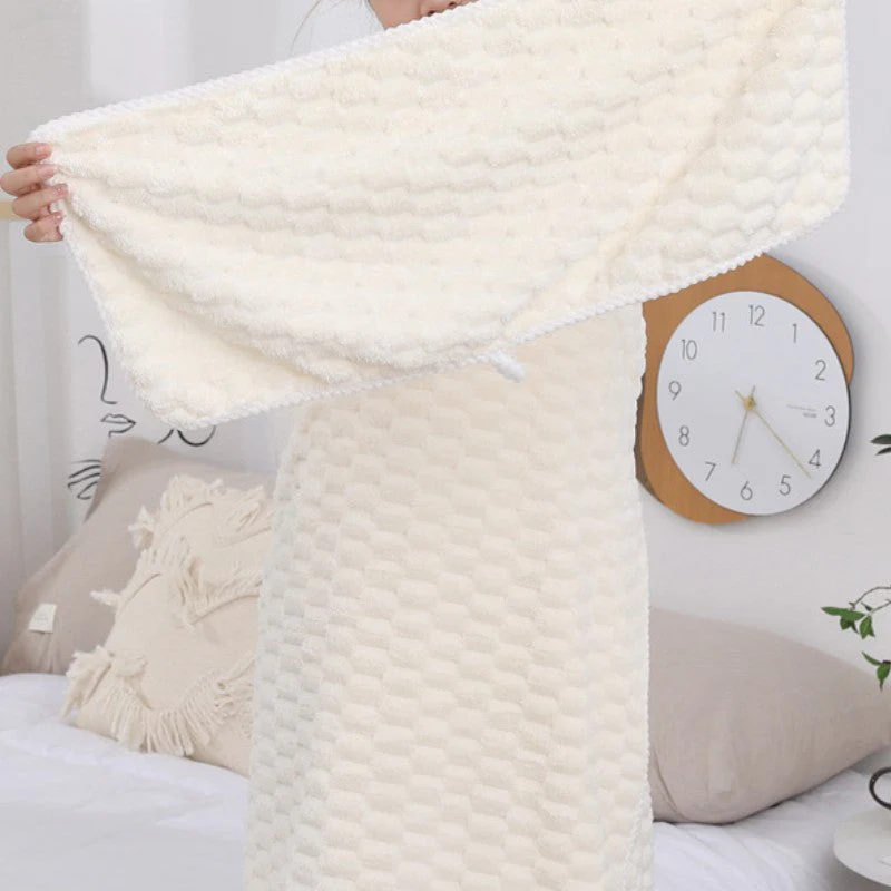 Clouds Coral Velvet Bath Towel