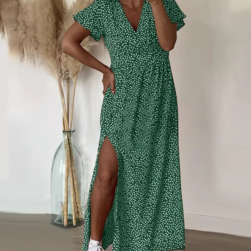 🌹Women’s Sexy Printed Maxi Dress With Side Slits💃