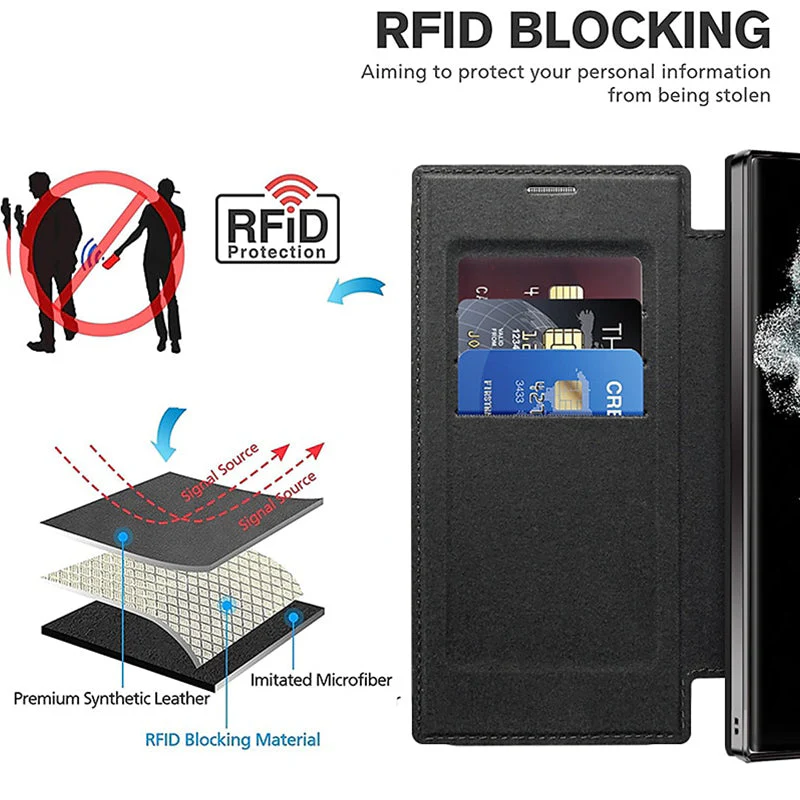 [🔥Today's Lowest Price]New Textured Flip Leather Phone Case for Samsung