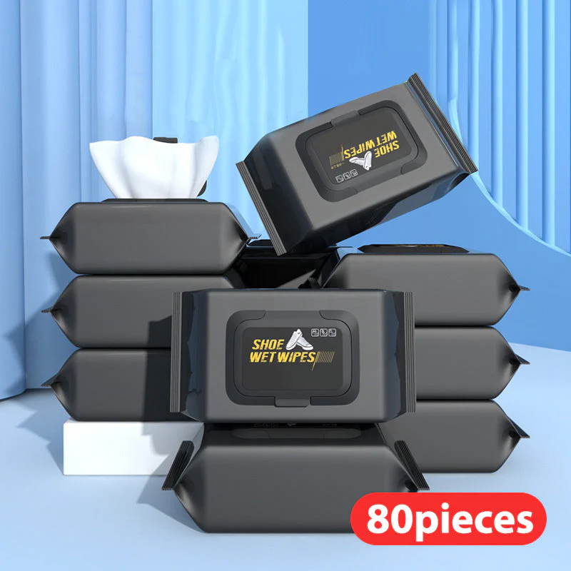 White shoe cleaning wet wipes