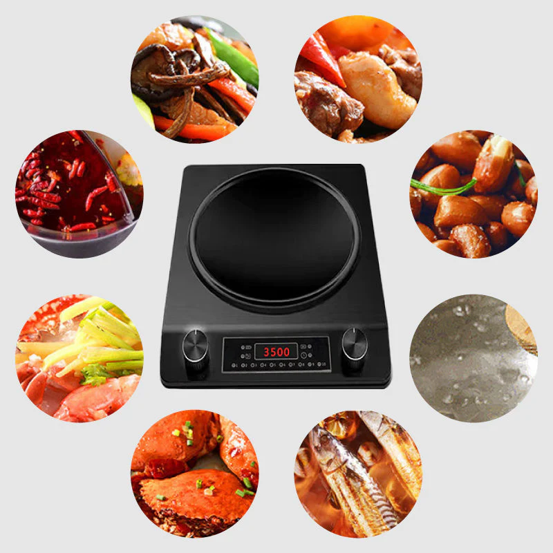 🥘Christmas Early Bird Special Offer🔥3500W konkaves Induktionskochfeld mit 10 Temperaturstufen