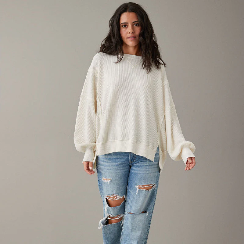 💗Gift Choice - Oversized Big Hug Waffle Sweatshirt💗