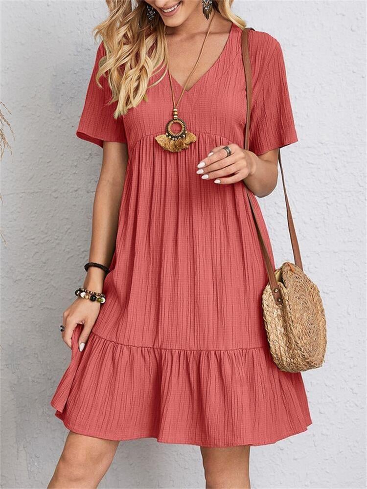 🎁Hot Sale 50% OFF⏳Retro V-neck Loose Casual Dress
