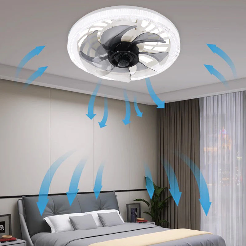 2-in-1 Mute Adjustable Fan Light with Remote Control for Bedroom