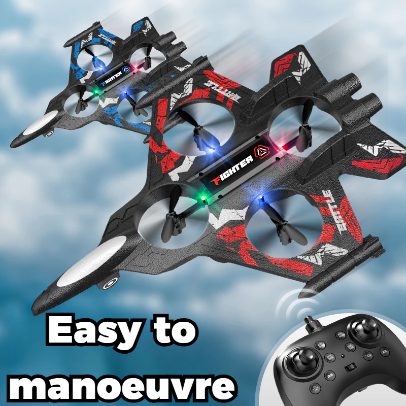 Kapal Terbang Remote Control - Mainan Budak Lelaki | RC Foam Glider Plane 2.4G Dengan Lampu MY Ready Stok