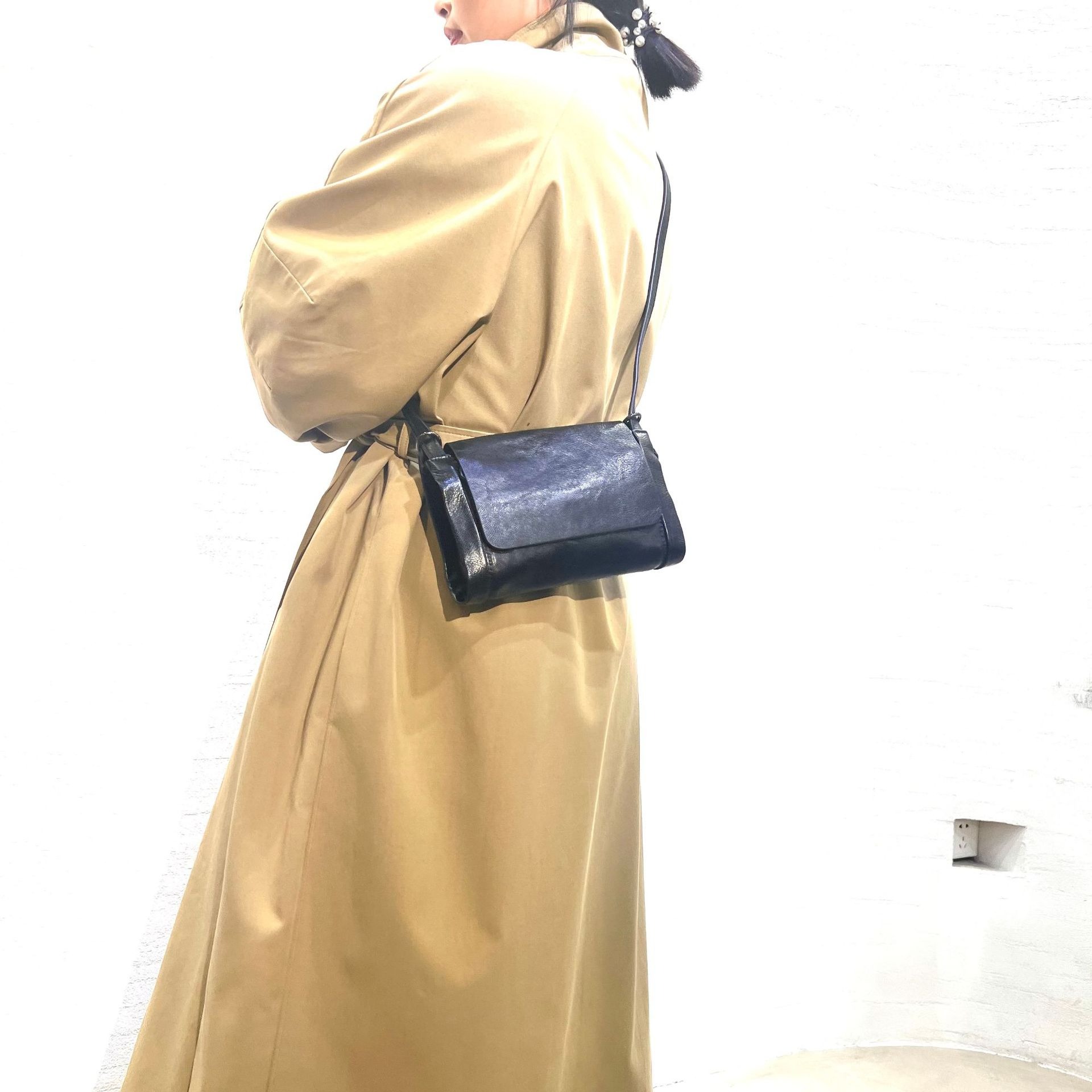 Small Leather Flap Crossbody Bag