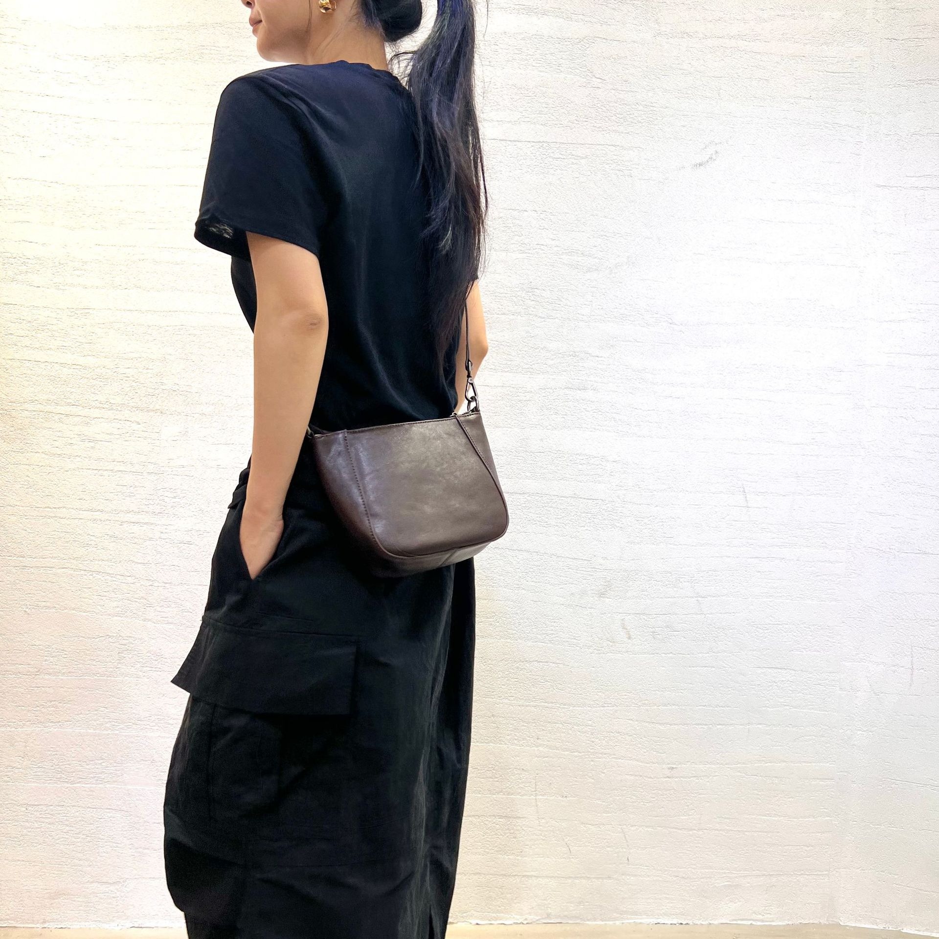 Small Leather Zip Crossbody Bag