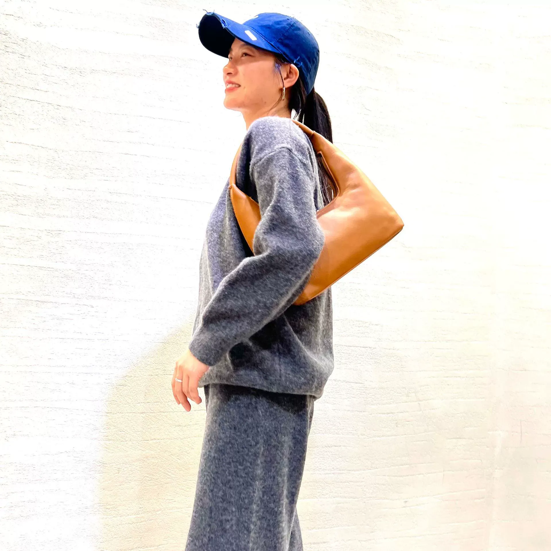 Minimal Soft Leather Hobo Handbag