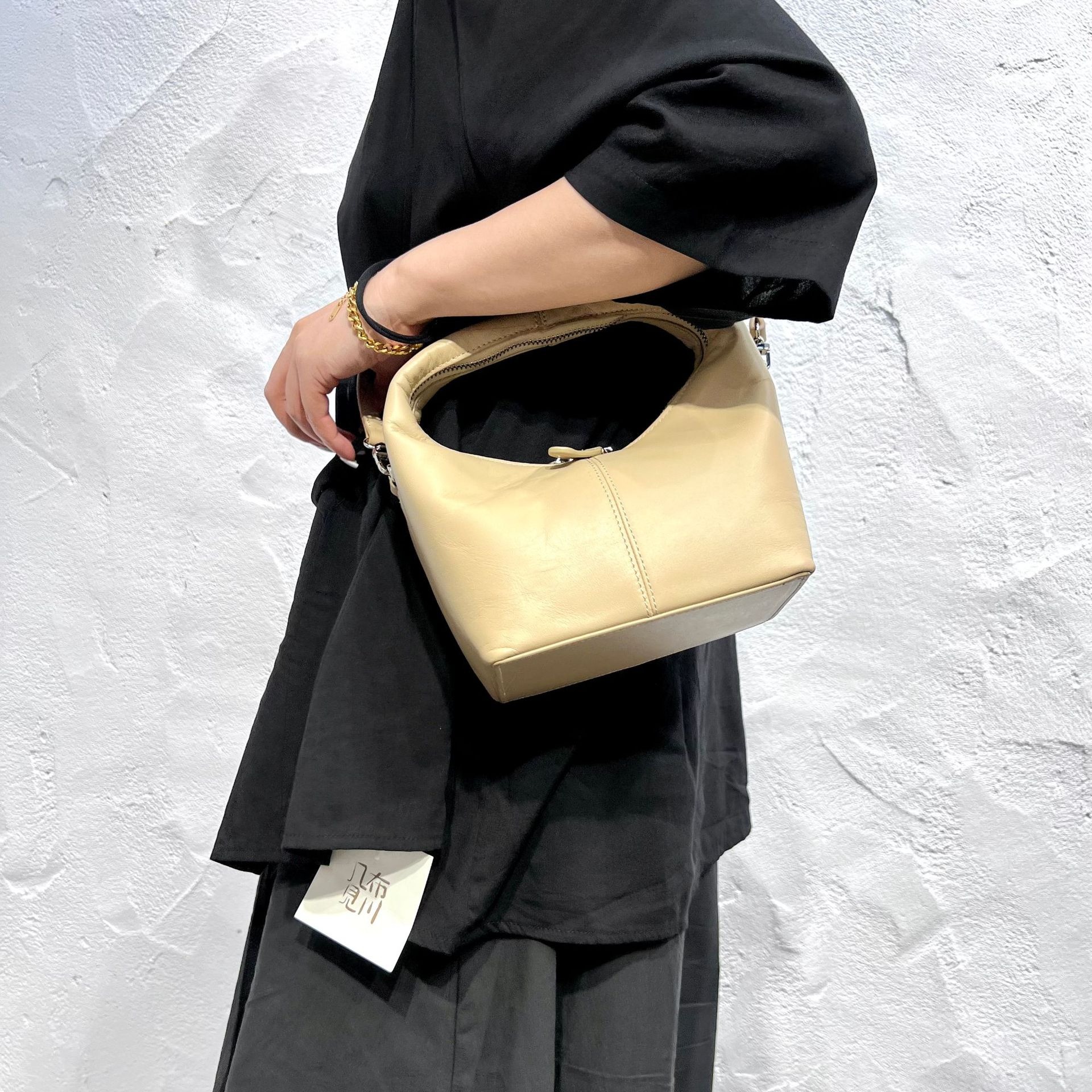 Minimal Soft Leather Top Handle Bag