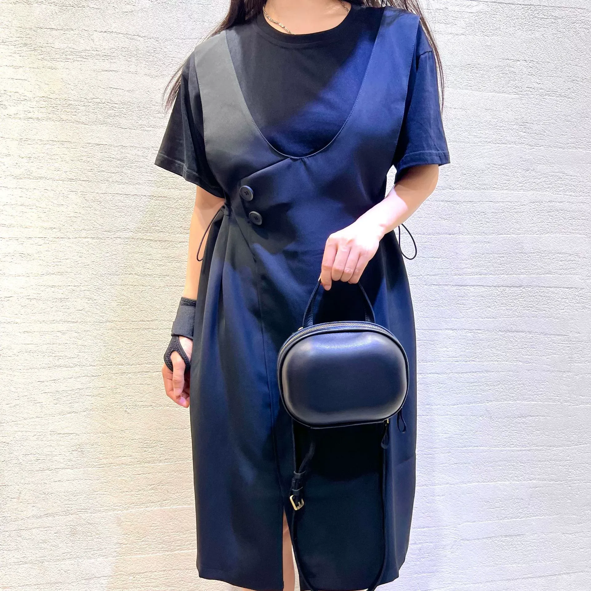 Compact Smooth Leather Crossbody Bag