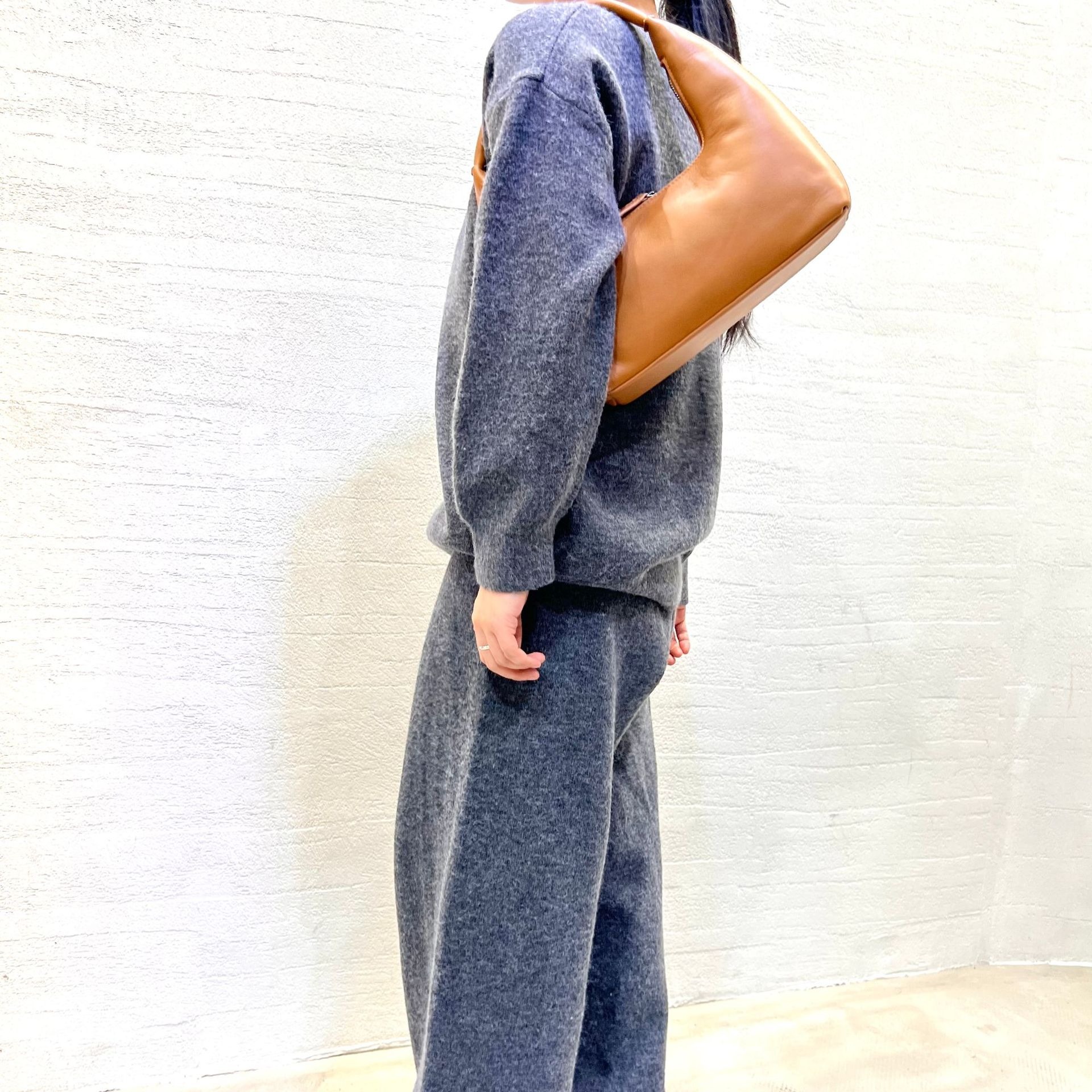 Minimal Soft Leather Hobo Handbag