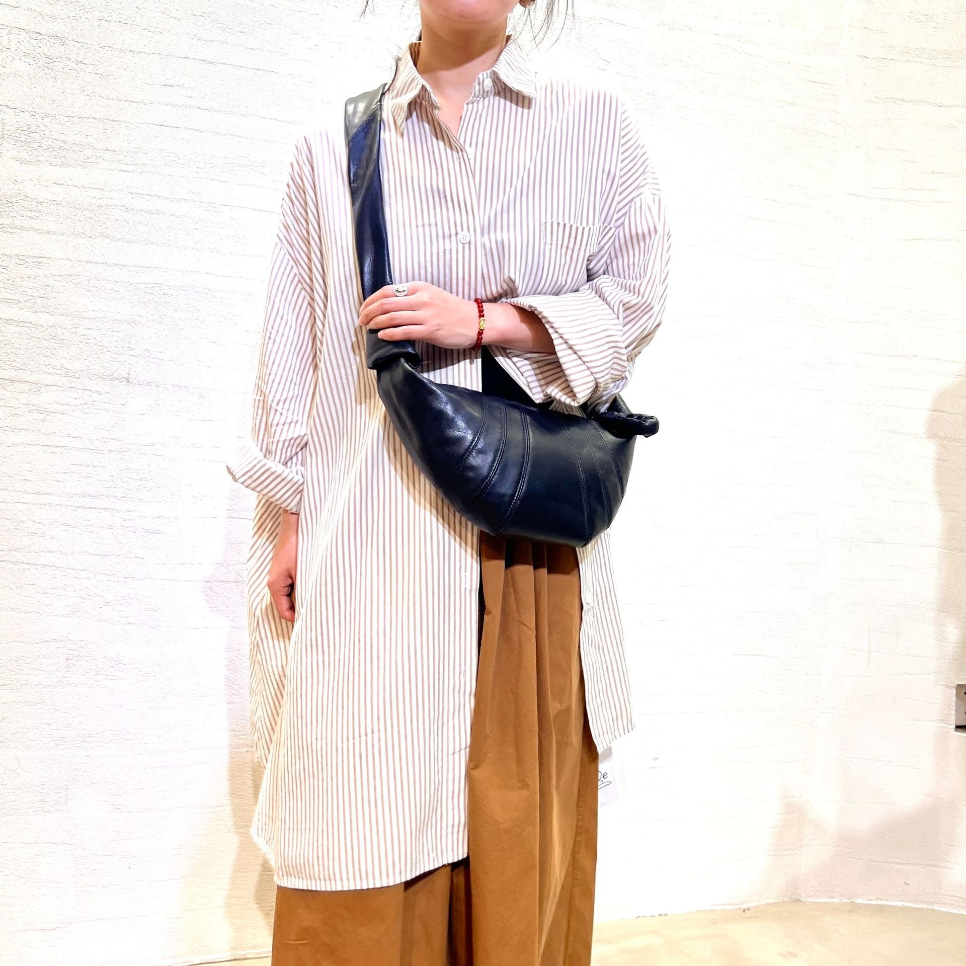 Genuine Leather Crescent Crossbody Bag