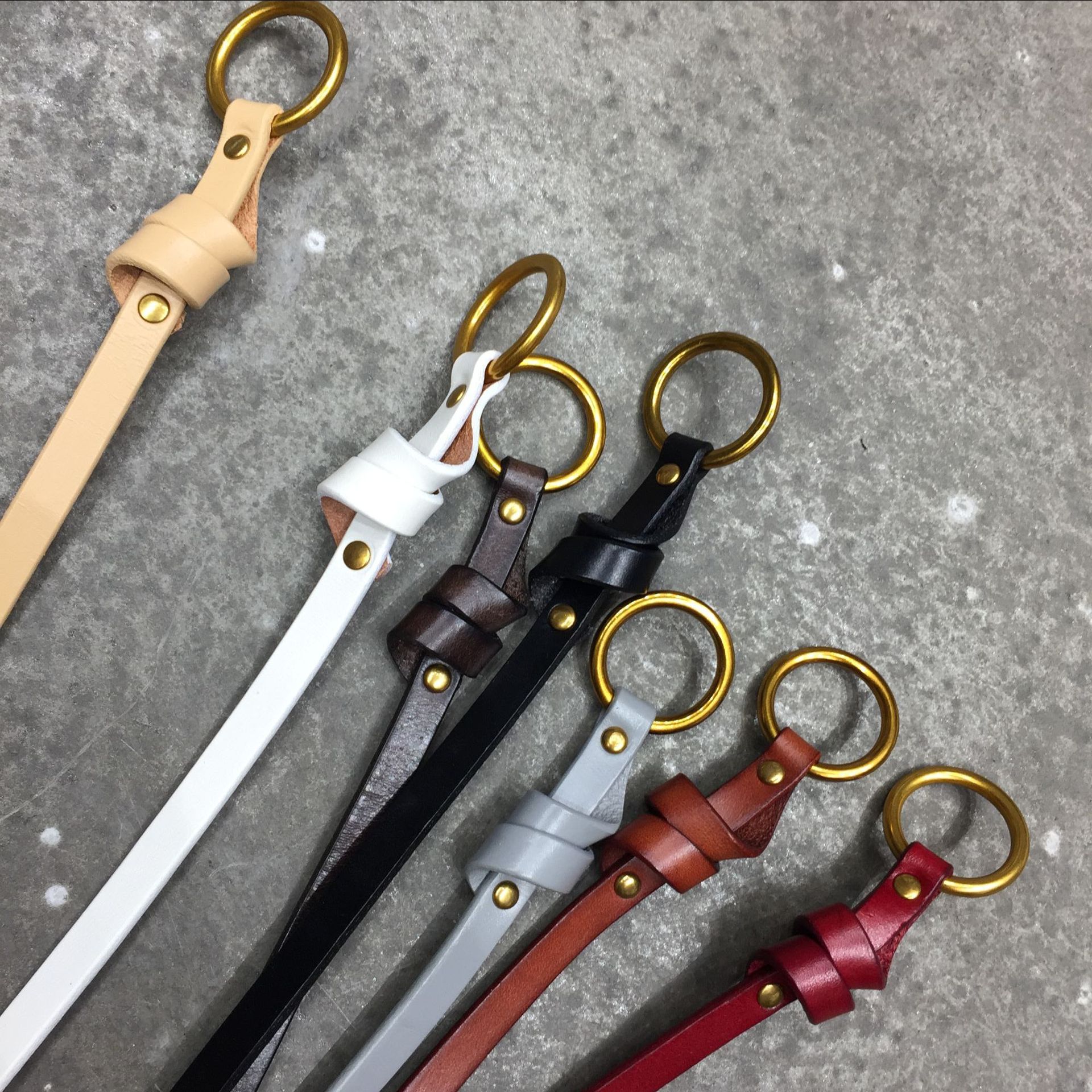 Denim Pants with Genuine Leather Ring Belt